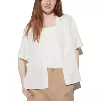 Рубашка женская молочно-белая Uniqlo