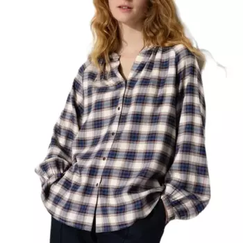Рубашка женская Морской синий Uniqlo