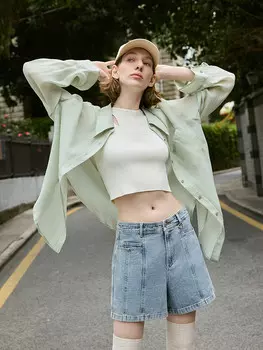 Рубашка женская Mslan на пуговицах, черный