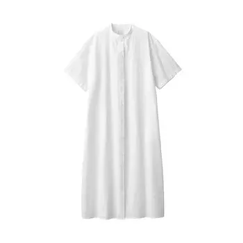 Рубашка женская Muji длиной в пол, синий