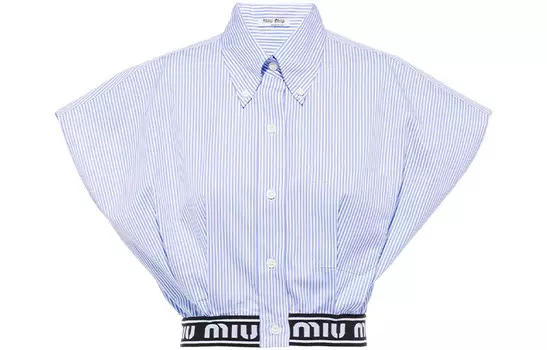 Рубашка женская небесно-голубая Miu Miu