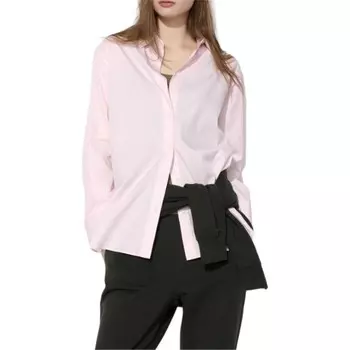 Рубашка женская пастельно-розовая Uniqlo