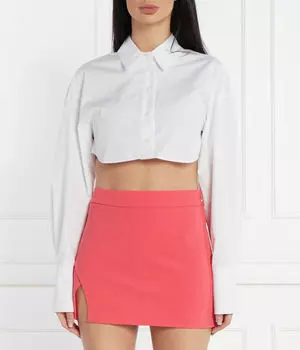 Рубашка женская Patrizia Pepe короткая хлопковая, белый