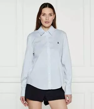 Рубашка женская Patrizia Pepe с логотипом, голубой