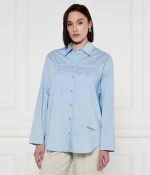 Рубашка женская Patrizia Pepe свободного кроя из вискозы, голубой