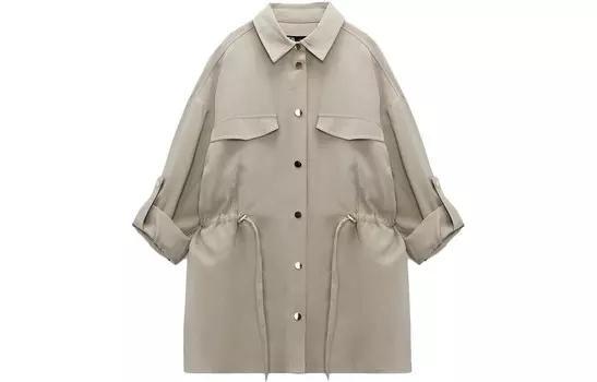 Рубашка женская песочная Zara
