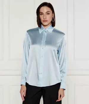 Рубашка женская Pinko шелковая, голубой
