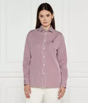 Рубашка женская Polo Ralph Lauren в полоску, красный