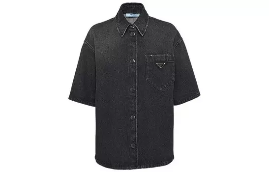 Рубашка женская Prada на пуговицах, черный