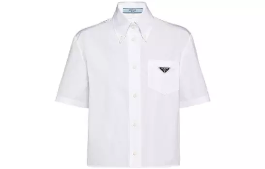 Рубашка женская Prada укороченная, белый