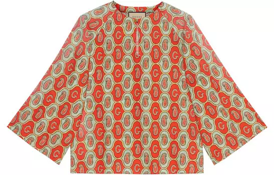 Рубашка женская ярко-оранжевая Gucci, оранжевый