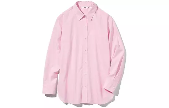 Рубашка женская розовая Uniqlo