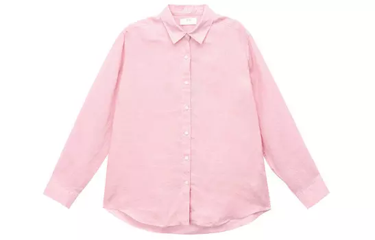 Рубашка женская розовая Uniqlo