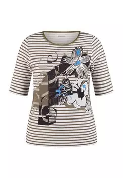 Рубашка женская, с полурукавами, круглым вырезом RABE, цвет Eukalyptus