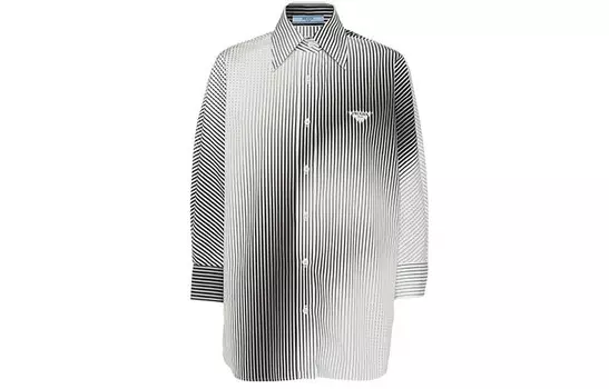 Рубашка женская серая/белая Prada
