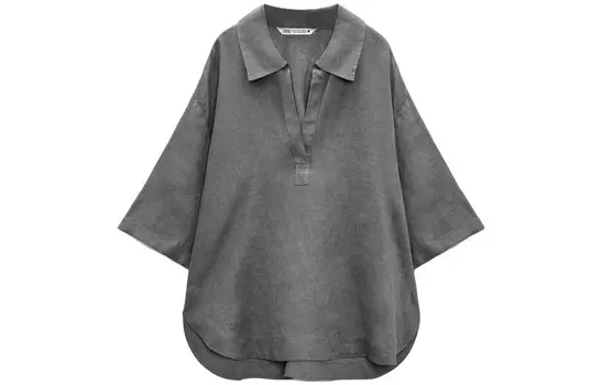 Рубашка женская серая Zara