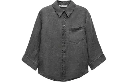 Рубашка женская серая Zara