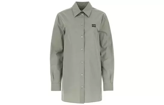 Рубашка женская серебряная Miu Miu