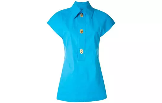 Рубашка женская синяя Bottega Veneta