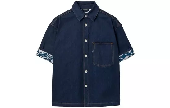 Рубашка женская синяя Burberry