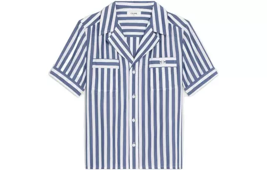 Рубашка женская синяя Celine