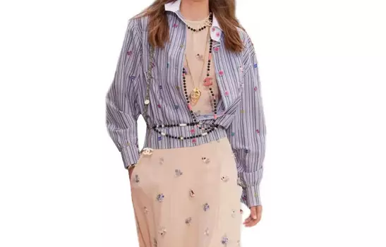 Рубашка женская синяя Chanel