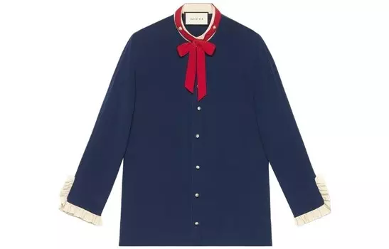 Рубашка женская синяя Gucci