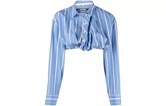 Рубашка женская синяя Jacquemus