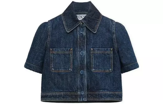 Рубашка женская синяя Loewe