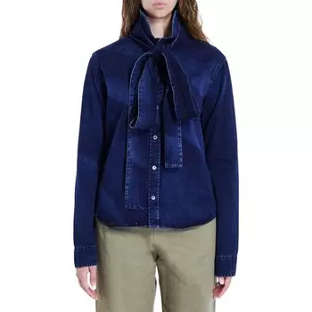 Рубашка женская синяя Loewe