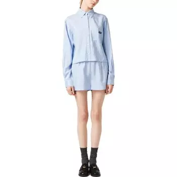 Рубашка женская синяя Miu Miu