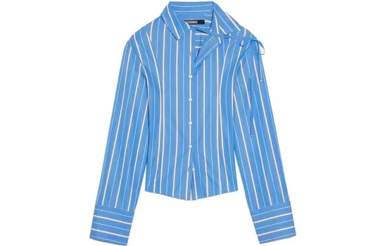 Рубашка женская синяя в полоску Jacquemus