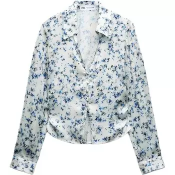 Рубашка женская синяя Zara