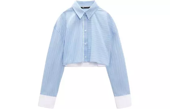 Рубашка женская синяя Zara