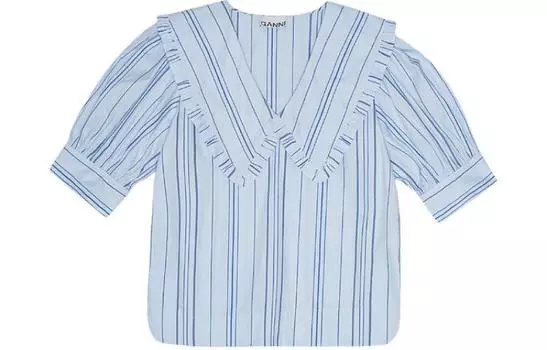 Рубашка женская SS24, цвет «меланж» GANNI, Heather