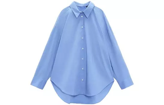Рубашка женская светло-голубая Zara