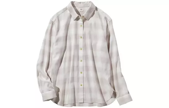 Рубашка женская светло-серая Uniqlo