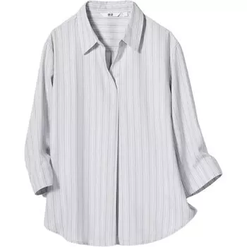 Рубашка женская светло-серая Uniqlo