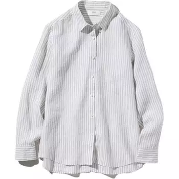 Рубашка женская светло-серая Uniqlo