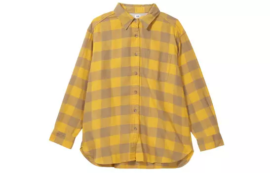 Рубашка женская светло-желтая Uniqlo
