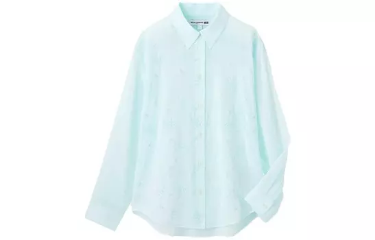 Рубашка женская темно-синяя из X Ines De La Fressange Uniqlo