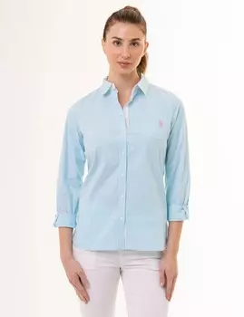 Рубашка женская U.S. Polo Assn. Poplin, голубой