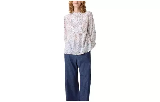 Рубашка женская Uniqlo х Ines De La Fressange, молочно-белый