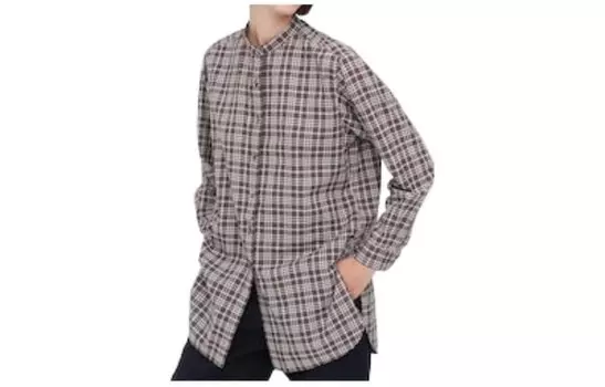 Рубашка женская Uniqlo, коричневый