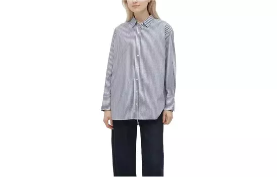 Рубашка женская Uniqlo, темно-синий