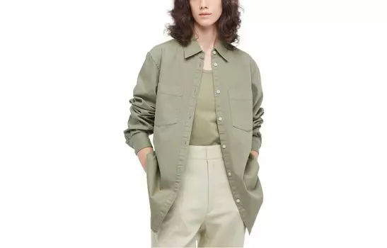 Рубашка женская Uniqlo, зеленый