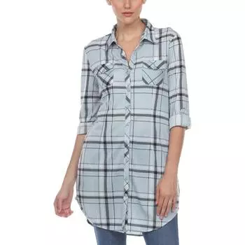 Рубашка женская White Mark, синий