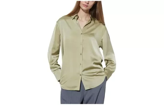 Рубашка женская зеленая Uniqlo