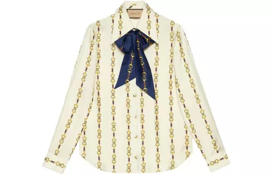 Рубашка женская желтая Gucci