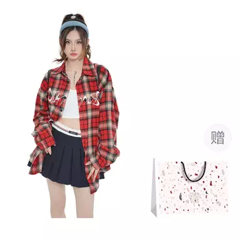 Рубашка женская ZWMH, Red Plaid